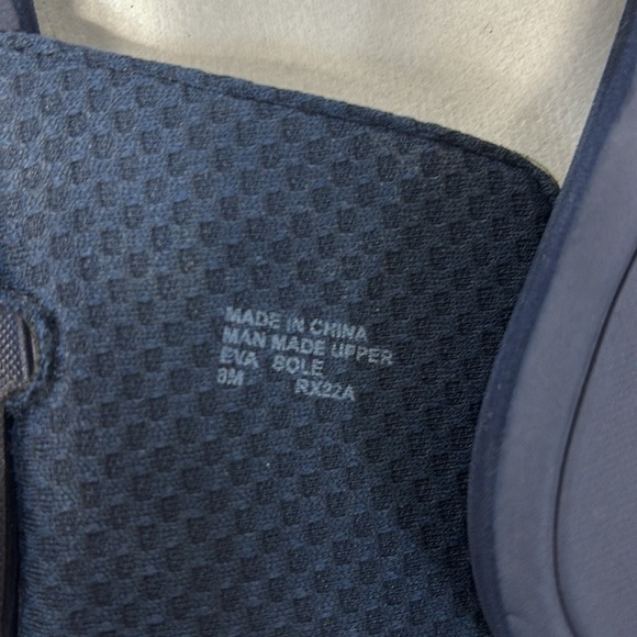 Michael Kors Navy Slide Eva sole velcro adjustable sandal slip in shoes size 8 - Picture 6 of 12